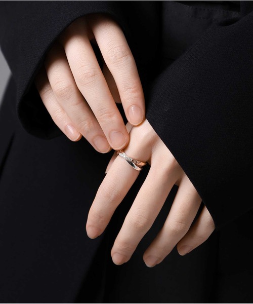 LION HEART(ライオンハート)の「“HAWAIIAN”ブルームクロスペアリング/シルバー925【LION HEART / ライオンハート】(リング・メンズ・ピンクゴールド/ブラック・#13/#11/#9/#15/#17/#21/#19/#7)」の13枚目の写真