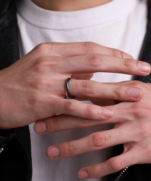 LION HEART(ライオンハート)の「“HAWAIIAN”ブルームクロスペアリング/シルバー925【LION HEART / ライオンハート】(リング・メンズ・ピンクゴールド/ブラック・#13/#11/#9/#15/#17/#21/#19/#7)」の21枚目の写真