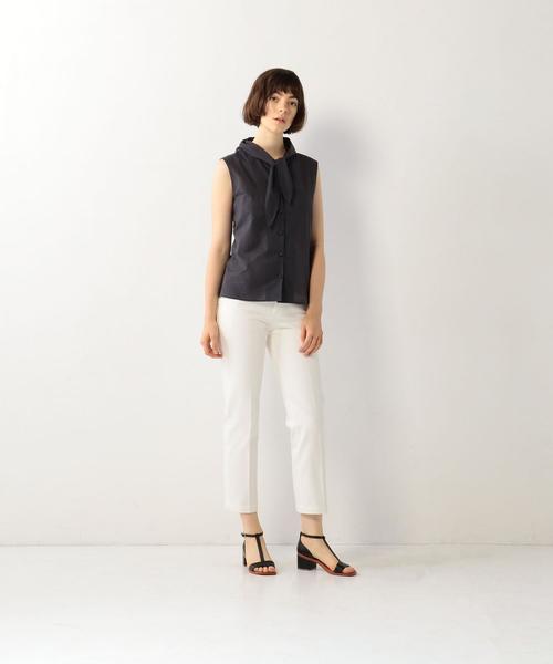 美品 スティーブンアラン 定価2万円 スカーフシャツ タイブラウス X108 Steven Alan＞ショートスリーブ シャツ（シャツ/ブラウス