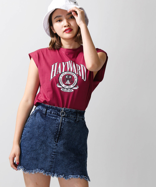 WEGO（ウィゴー）の「WEGO/カットオフタイトデニムスカパン（デニムスカート・レディース・インディゴブルー/ダークインディゴブルー/ブルー系その他・FREE）」の3枚目の写真