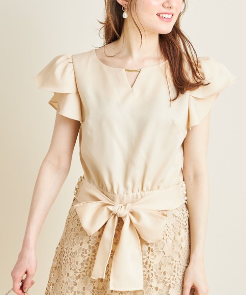 セール ３wayリボン付きボリューミーフリルスリーブショート丈ブラウス シャツ ブラウス Tocco Closet トッコ クローゼット のファッション通販 Zozotown