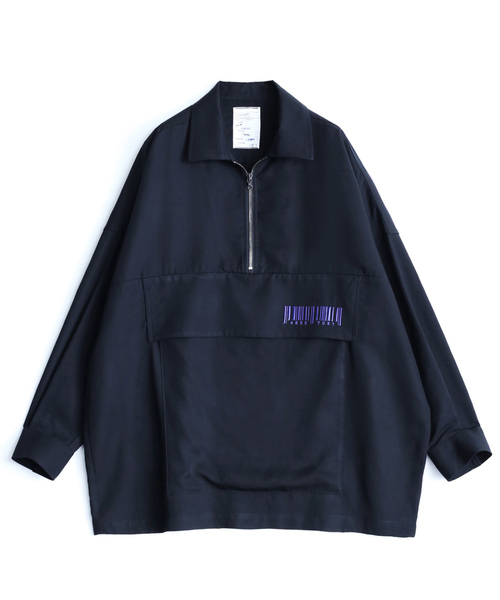 SHAREEF(シャリーフ)の「HALF ZIP SHIRTS(シャツ/ブラウス・メンズ・ホワイト/ブラック/モカ/ネイビー・1/2/3)」の3枚目の写真