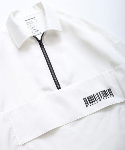 SHAREEF(シャリーフ)の「HALF ZIP SHIRTS(シャツ/ブラウス・メンズ・ホワイト/ブラック/モカ/ネイビー・1/2/3)」の14枚目の写真