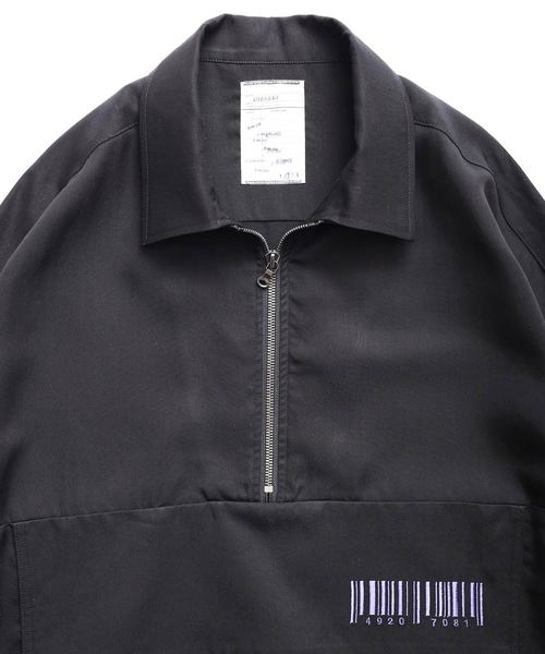 SHAREEF(シャリーフ)の「HALF ZIP SHIRTS(シャツ/ブラウス・メンズ・ホワイト/ブラック/モカ/ネイビー・1/2/3)」の7枚目の写真