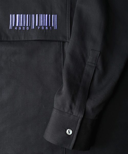 SHAREEF(シャリーフ)の「HALF ZIP SHIRTS(シャツ/ブラウス・メンズ・ホワイト/ブラック/モカ/ネイビー・1/2/3)」の6枚目の写真