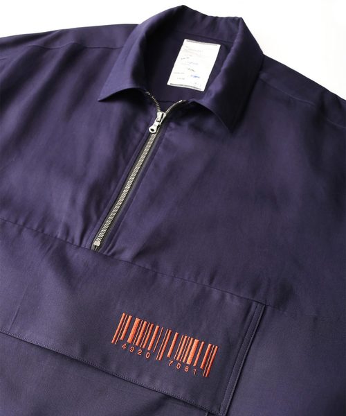 SHAREEF(シャリーフ)の「HALF ZIP SHIRTS(シャツ/ブラウス・メンズ・ホワイト/ブラック/モカ/ネイビー・1/2/3)」の8枚目の写真