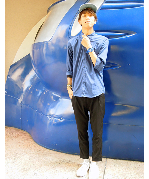 WHO'S WHO gallery（フーズフーギャラリー）の「【期間限定セール】【BOY MAN】ローンボタンダウンシャツ（シャツ/ブラウス・メンズ・グレー/ブルー/ブラック/ホワイト/ワインレッド・SMALL/MEDIUM/LARGE）」の15枚目の写真