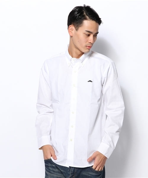 WHO'S WHO gallery（フーズフーギャラリー）の「【期間限定セール】【BOY MAN】ローンボタンダウンシャツ（シャツ/ブラウス・メンズ・グレー/ブルー/ブラック/ホワイト/ワインレッド・SMALL/MEDIUM/LARGE）」の3枚目の写真