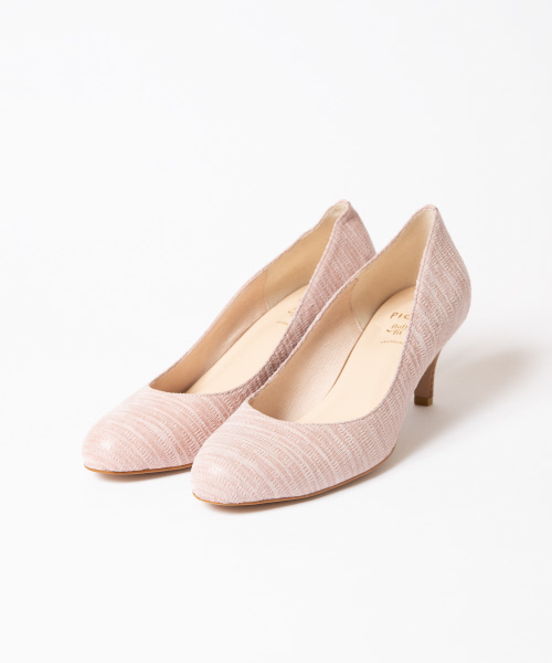 PICHE ABAHOUSE(ピシェ アバハウス)の「fluffy fit 6cmラウンドトゥパンプス(パンプス・レディース・ブラック/ピンク/ピンクゴールド・40/38/39/34/35/36/37)」の2枚目の写真