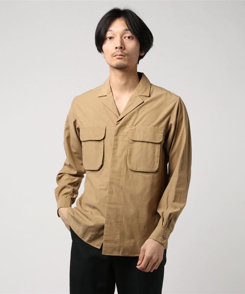 美品 LEON別注 エストネーション サファリシャツ M ESTNATION（エストネーション）の「LEON × ESTNATION / テンセル