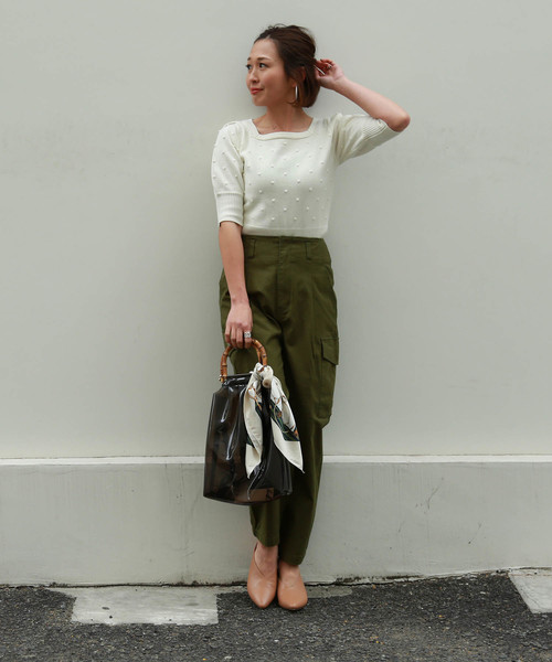 FREE'S MART(フリーズマート)の「ビッグバンブートート(トートバッグ・レディース・ホワイト/ブラック/ブラウン・フリ-)」の15枚目の写真