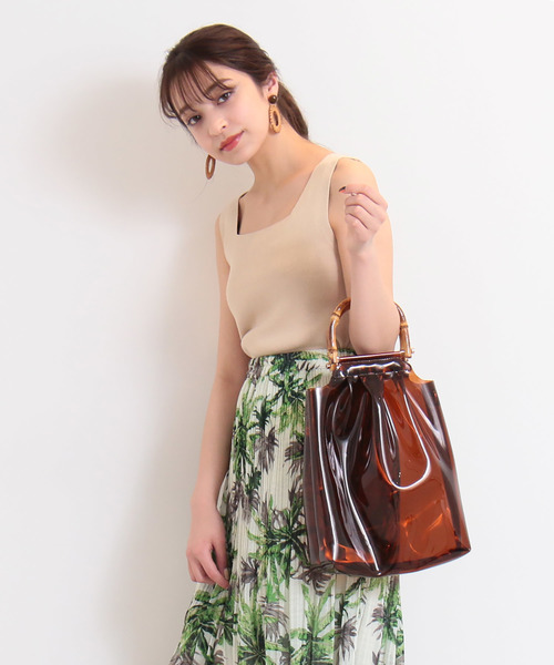 FREE'S MART(フリーズマート)の「ビッグバンブートート(トートバッグ・レディース・ホワイト/ブラック/ブラウン・フリ-)」の8枚目の写真