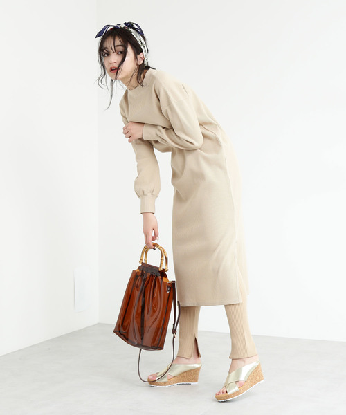 FREE'S MART(フリーズマート)の「ビッグバンブートート(トートバッグ・レディース・ホワイト/ブラック/ブラウン・フリ-)」の16枚目の写真