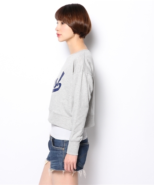 one after another NICE CLAUP（ワンアフターアナザーナイスクラップ）の「裏毛プリントプルオーバー（Tシャツ/カットソー・レディース・ネイビー/グレー/アイボリー・FREE）」の10枚目の写真