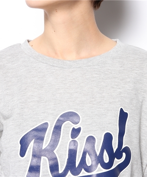 one after another NICE CLAUP（ワンアフターアナザーナイスクラップ）の「裏毛プリントプルオーバー（Tシャツ/カットソー・レディース・ネイビー/グレー/アイボリー・FREE）」の5枚目の写真