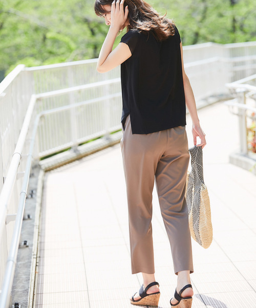 12Twelve Agenda(トゥエルブ アジェンダ)の「ストレッチツイルテーパードパンツ(その他パンツ・レディース・ベージュ/ネイビー/カーキ・M)」の8枚目の写真