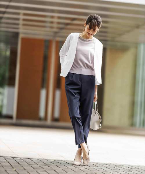 12Twelve Agenda(トゥエルブ アジェンダ)の「ストレッチツイルテーパードパンツ(その他パンツ・レディース・ベージュ/ネイビー/カーキ・M)」の13枚目の写真
