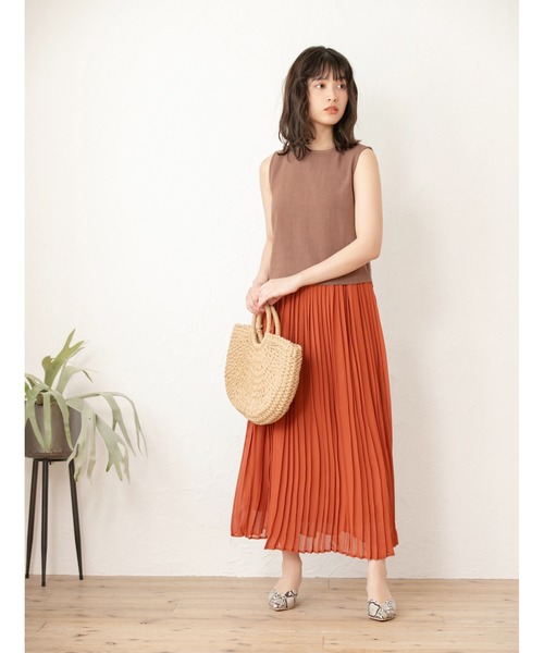 fifth（フィフス）の「ナチュラルリネンスリーブレストップス（Tシャツ/カットソー・レディース・ブラック/ブラウン/アイボリー・MEDIUM）」の8枚目の写真