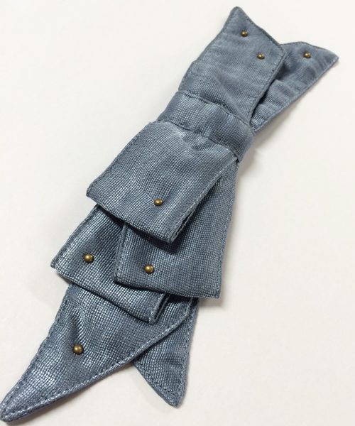 Another Edition（アナザーエディション）の「AE LINEN RIBBON BLSN ◆（ブルゾン・レディース・ベージュ/ネイビー・SMALL/MEDIUM）」の7枚目の写真