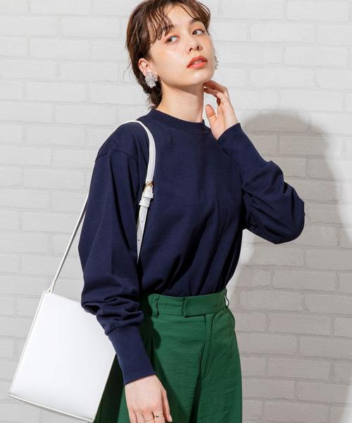 coen（コーエン）の「【WEB限定】USAコットンクルーネックカットソー#（Tシャツ/カットソー・レディース・ブラック/ホワイト/ベージュ/コバルトブルー/ネイビー/ライトグレー・FREE）」の5枚目の写真