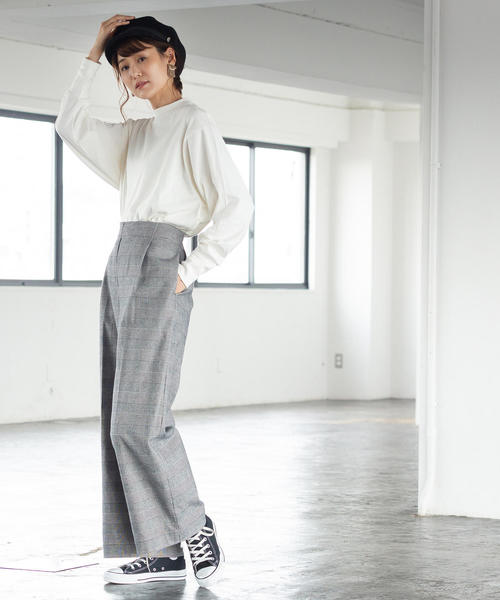 coen（コーエン）の「【WEB限定】USAコットンクルーネックカットソー#（Tシャツ/カットソー・レディース・ブラック/ホワイト/ベージュ/コバルトブルー/ネイビー/ライトグレー・FREE）」の9枚目の写真