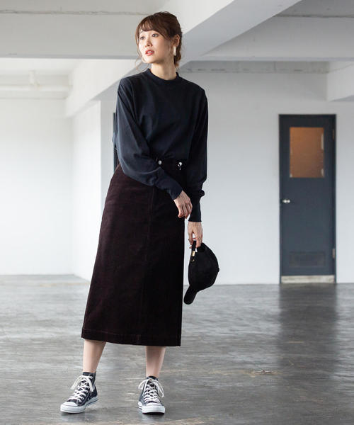 coen（コーエン）の「【WEB限定】USAコットンクルーネックカットソー#（Tシャツ/カットソー・レディース・ブラック/ホワイト/ベージュ/コバルトブルー/ネイビー/ライトグレー・FREE）」の11枚目の写真