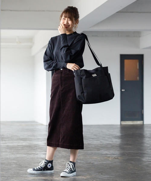 coen（コーエン）の「【WEB限定】USAコットンクルーネックカットソー#（Tシャツ/カットソー・レディース・ブラック/ホワイト/ベージュ/コバルトブルー/ネイビー/ライトグレー・FREE）」の12枚目の写真