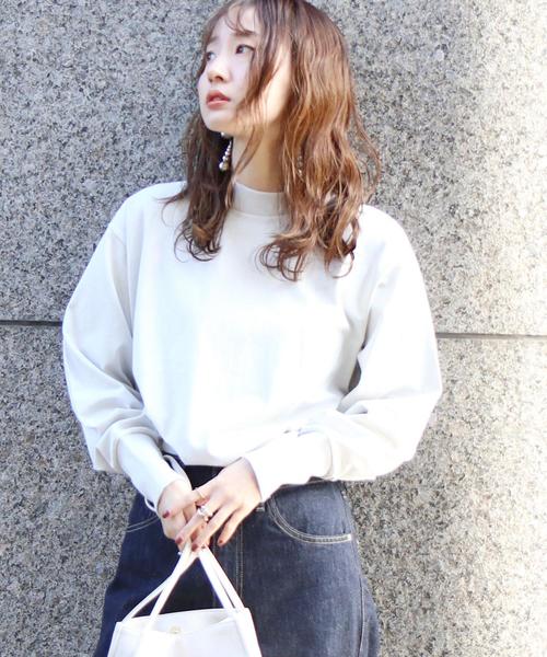 coen（コーエン）の「【WEB限定】USAコットンクルーネックカットソー#（Tシャツ/カットソー・レディース・ブラック/ホワイト/ベージュ/コバルトブルー/ネイビー/ライトグレー・FREE）」の18枚目の写真