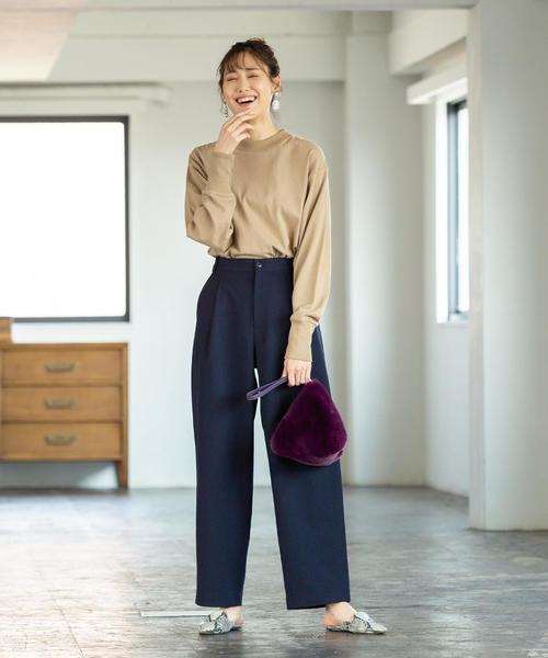 coen（コーエン）の「【WEB限定】USAコットンクルーネックカットソー#（Tシャツ/カットソー・レディース・ブラック/ホワイト/ベージュ/コバルトブルー/ネイビー/ライトグレー・FREE）」の21枚目の写真