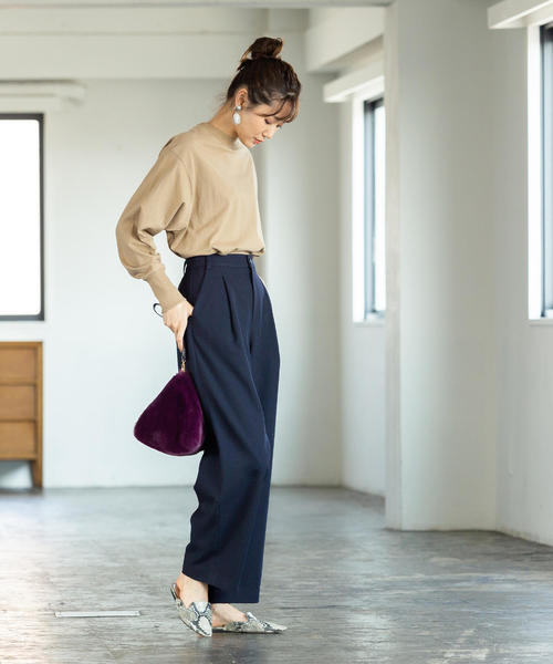 coen（コーエン）の「【WEB限定】USAコットンクルーネックカットソー#（Tシャツ/カットソー・レディース・ブラック/ホワイト/ベージュ/コバルトブルー/ネイビー/ライトグレー・FREE）」の22枚目の写真