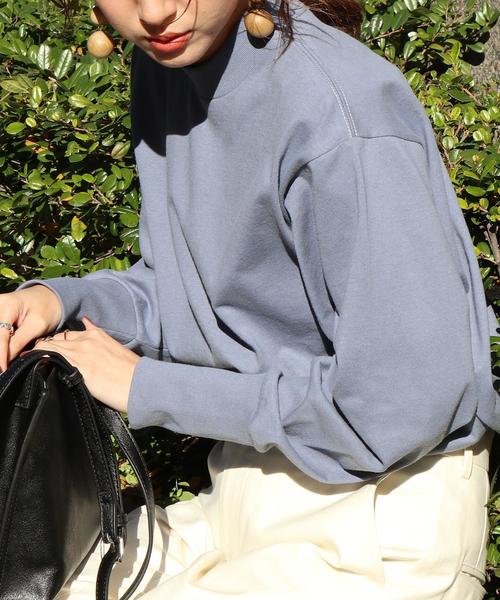 coen（コーエン）の「【WEB限定】USAコットンクルーネックカットソー#（Tシャツ/カットソー・レディース・ブラック/ホワイト/ベージュ/コバルトブルー/ネイビー/ライトグレー・FREE）」の14枚目の写真