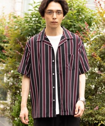 WEGO | WEGO/ダークストライプ開襟シャツ(シャツ/ブラウス)