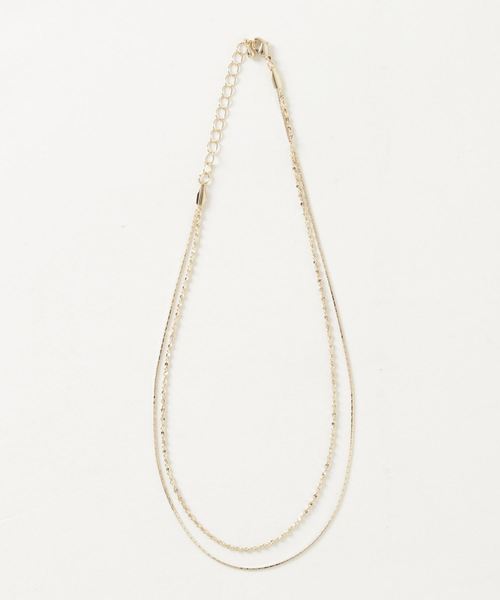 CLEA（クレア）の「チェーン レイヤード チョーカー ネックレス（ネックレス・レディース・シルバー/ゴールド・FREE）」の5枚目の写真