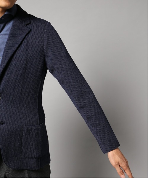 LARDINI テーラードジャケット 52 セール】LARDINI ダイヤジャガードジャケット（テーラード