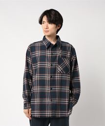 オーバーサイズ　ビエラ起毛チェックシャツ　ビッグシルエット
