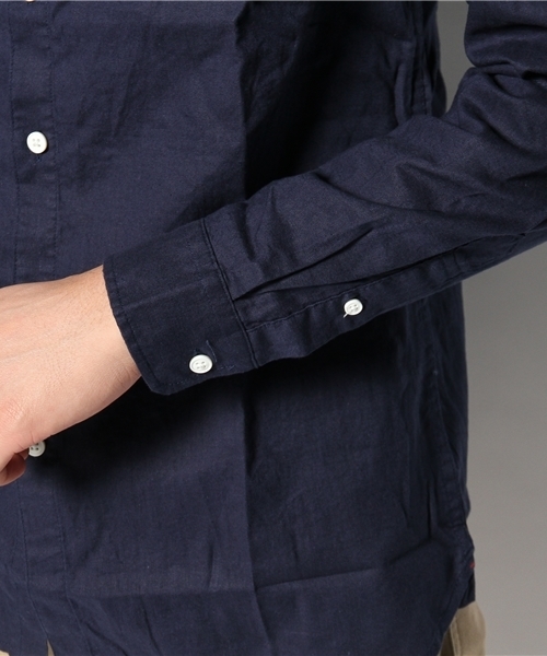 WEGO（ウィゴー）の「WEGO/リネンブレンドシャツ（シャツ/ブラウス・メンズ・ホワイト/カーキ/ネイビー/ロイヤルブルー/ピンク/ワイン・MEDIUM/LARGE）」の10枚目の写真