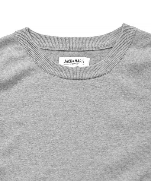 JACK & MARIE(ジャックアンドマリー)の「JACK & MARIE RELAX KNIT (ジャックアンドマリー リラックスニット)(ニット/セーター・メンズ・ブラック/ヘザーチャコール・S/M/L)」の7枚目の写真