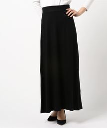 Brushed sweater long skirt