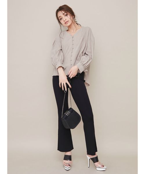 RESEXXY（リゼクシー）の「リブワイドパンツ（その他パンツ・レディース・ブラック/ピンク/ベージュ・FREE）」の14枚目の写真