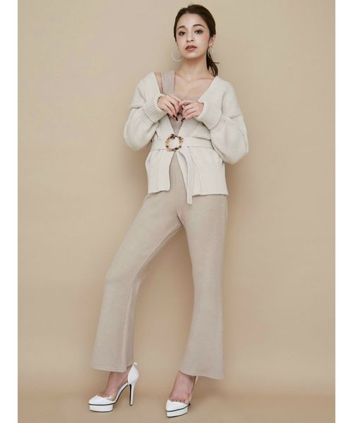 RESEXXY（リゼクシー）の「リブワイドパンツ（その他パンツ・レディース・ブラック/ピンク/ベージュ・FREE）」の11枚目の写真