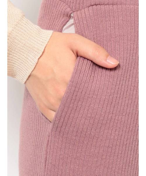 RESEXXY（リゼクシー）の「リブワイドパンツ（その他パンツ・レディース・ブラック/ピンク/ベージュ・FREE）」の8枚目の写真