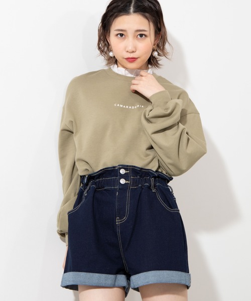 WEGO（ウィゴー）の「WEGO/【XS～Lサイズ】デイリーギャザーショーツ（デニムパンツ・レディース・ブラック/インディゴブルー/ダークインディゴブルー・SMALL/LARGE/X-SMALL/MEDIUM）」の10枚目の写真