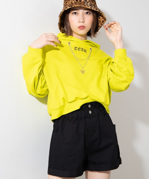 WEGO（ウィゴー）の「WEGO/【XS～Lサイズ】デイリーギャザーショーツ（デニムパンツ・レディース・ブラック/インディゴブルー/ダークインディゴブルー・SMALL/LARGE/X-SMALL/MEDIUM）」の14枚目の写真