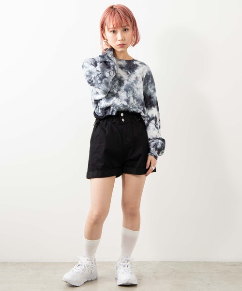 WEGO（ウィゴー）の「WEGO/【XS～Lサイズ】デイリーギャザーショーツ（デニムパンツ・レディース・ブラック/インディゴブルー/ダークインディゴブルー・SMALL/LARGE/X-SMALL/MEDIUM）」の17枚目の写真