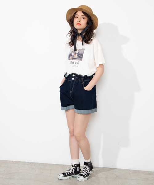 WEGO（ウィゴー）の「WEGO/【XS～Lサイズ】デイリーギャザーショーツ（デニムパンツ・レディース・ブラック/インディゴブルー/ダークインディゴブルー・SMALL/LARGE/X-SMALL/MEDIUM）」の20枚目の写真