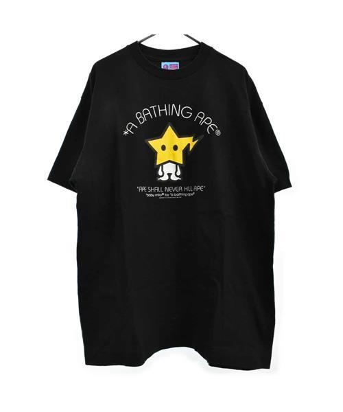 初期タグ　A BATHING APE エイプ Tシャツ　エイプ　スター　M ブランド古着】スターマイロプリント半袖Tシャツ カットソー（Tシャツ