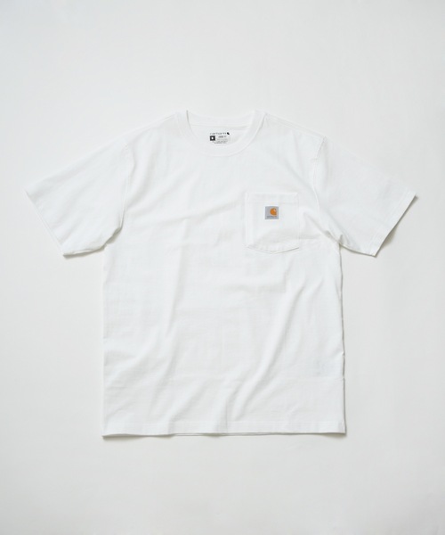 Carhartt（カーハート）の「【Carhartt/カーハート】WORKWEAR POCKET SHORT-SLEEVE T-SHIRT 　USサイズ　ビッグシルエット　ワンポイント　Tシャツ　ビッグシルエット　無地　ユニセックス クルーネック（Tシャツ/カットソー・メンズ・ホワイト/ブラック・MEDIUM/LARGE/SMALL）」の18枚目の写真