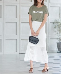 KOBE LETTUCE | 透かし編みニットフレアスカート(スカート)