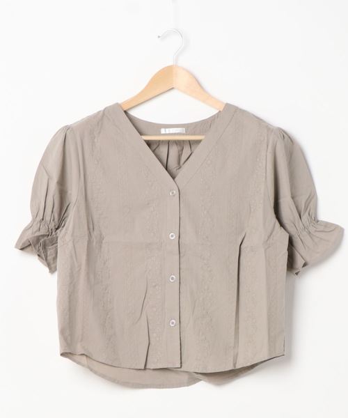 FUN.TRINITY（ファン トリニティー）の「コットンレースブラウス（シャツ/ブラウス・レディース・オフホワイト/ベージュ/グリーン/ネイビー・M）」の10枚目の写真