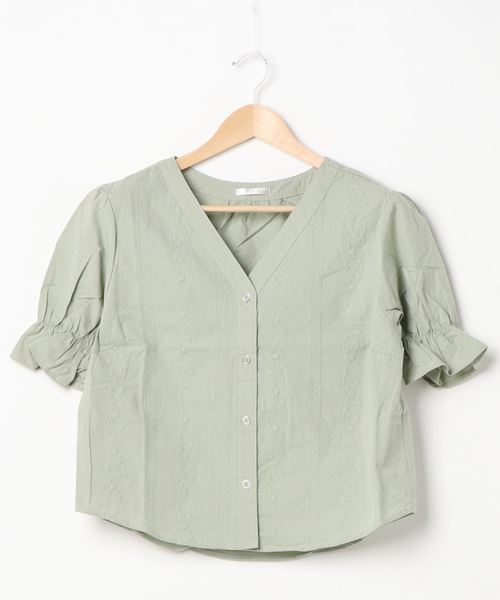 FUN.TRINITY（ファン トリニティー）の「コットンレースブラウス（シャツ/ブラウス・レディース・オフホワイト/ベージュ/グリーン/ネイビー・M）」の11枚目の写真